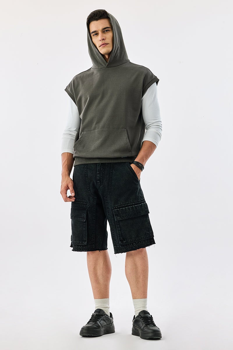 SNITCH Oversized Sleeveless Core Lab Hoodie - Image 2